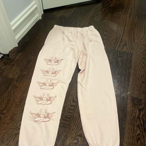 Pink Sweatpants with Angel Print - Picture 1 of 3
